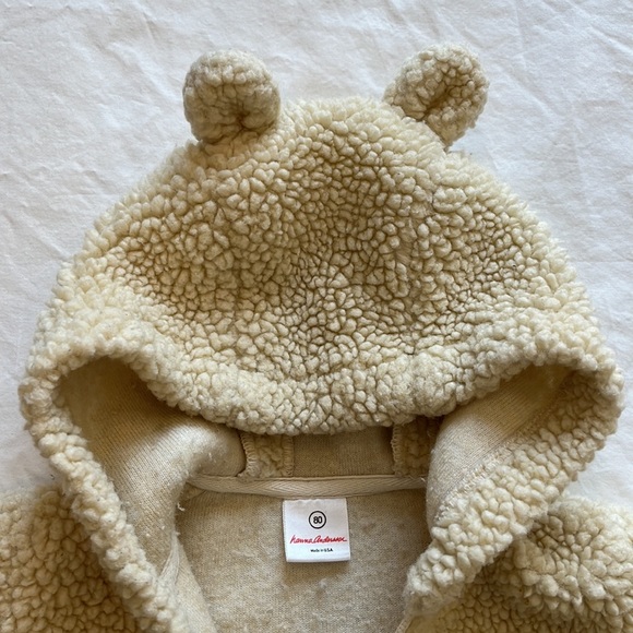 Hanna Andersson toddler sherpa zip up hoodie jacket - Picture 3 of 5